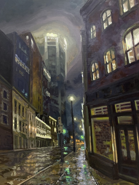 Wanderer, 30x40, Acrylic on Wood Panel, 2026. Jack Ross